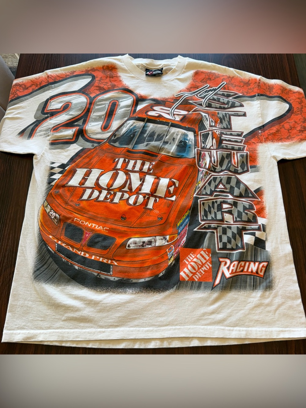 Tony Stewart Home Depot NASCAR Vintage 2001 T Shirt Chase Authentics AOP Size L